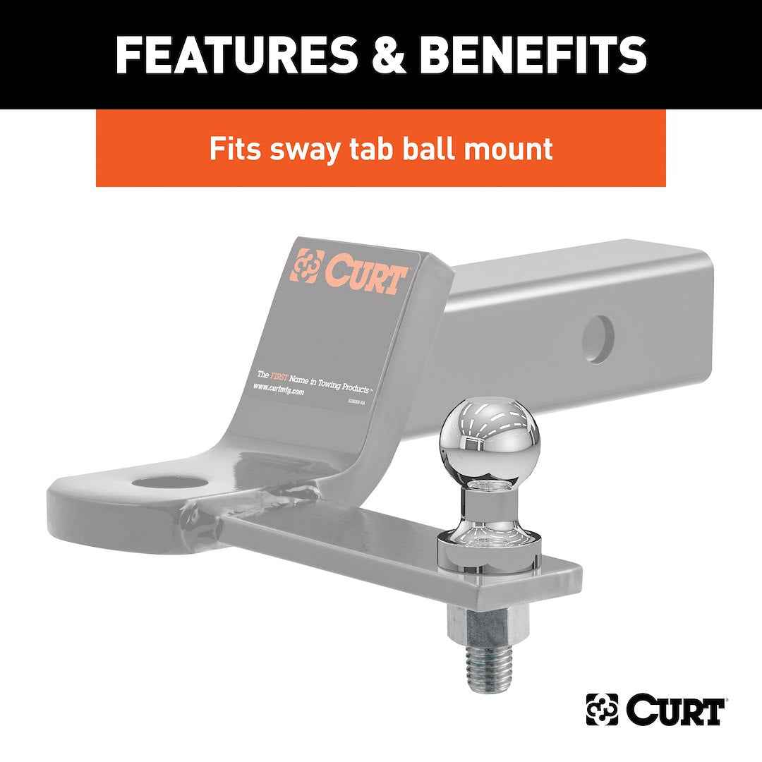 CURT 40093 1-1/4-Inch Vehicle-Side Sway-Control Ball