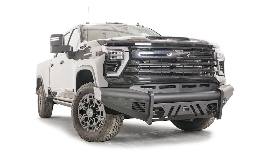 Fab Fours CH24-Q6161-1 Front Bumper, Black Steel Elite