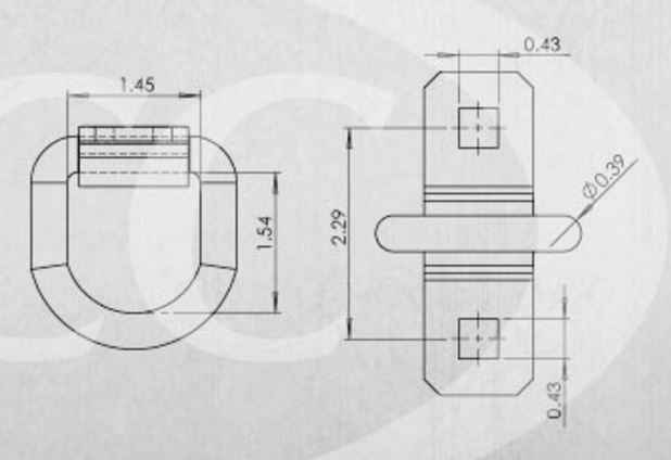 Pacific Cargo DR5M Silver Welded-Wire D-Ring with Bolt-On Clip