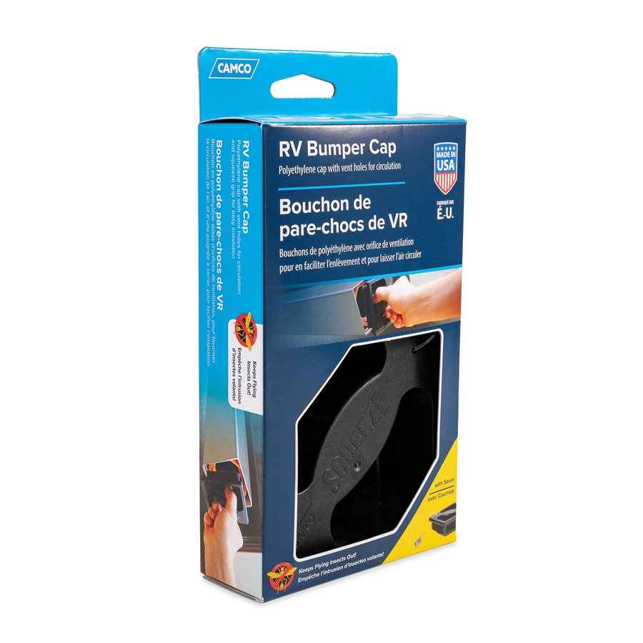 Camco 40324 Black 4-Inch Squeeze-Grip Sewer Bumper Cap