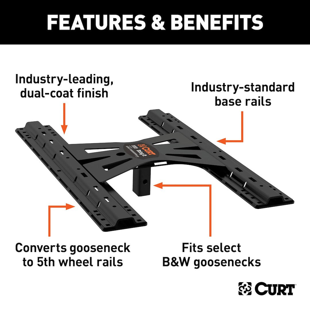 Curt 16310 Fifth Wheel Trailer Hitch Conversion Kit - image 2