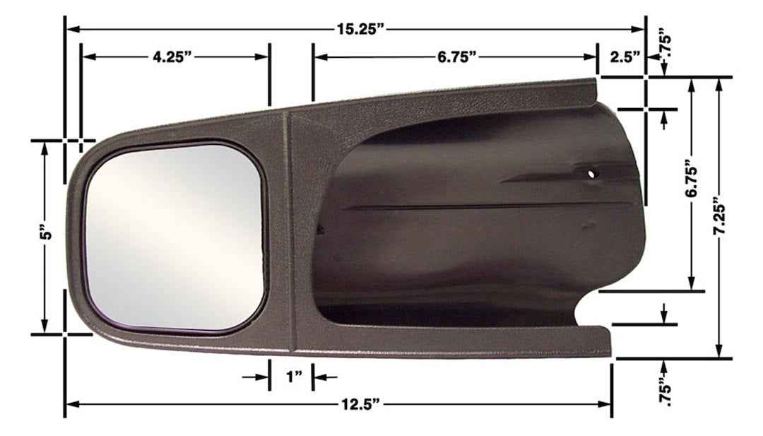 CIPA USA Exterior Towing Mirror - Add-On To Original Mirror – 11500