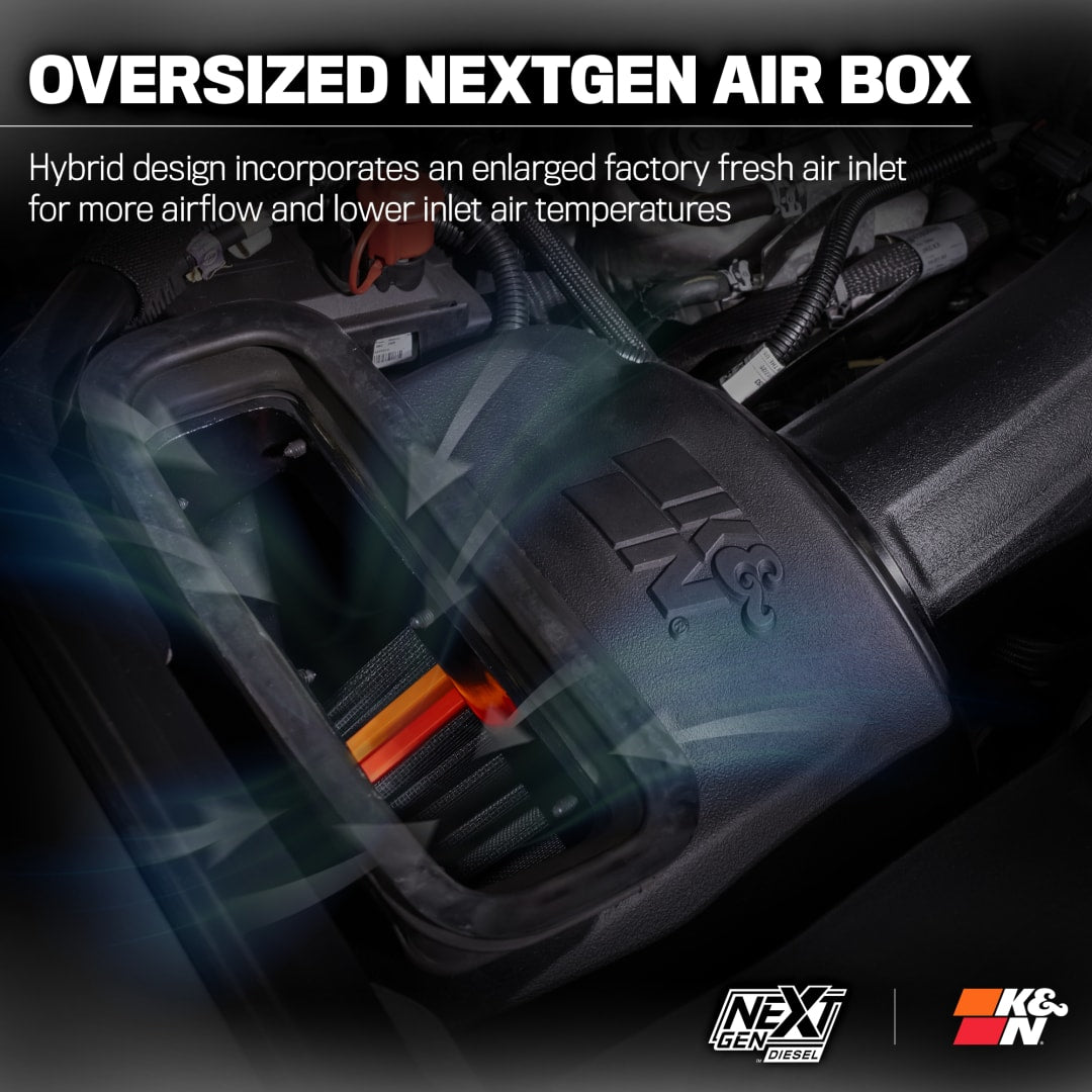 K&N 50-3101d NextGen Diesel Dryflow Intake System
