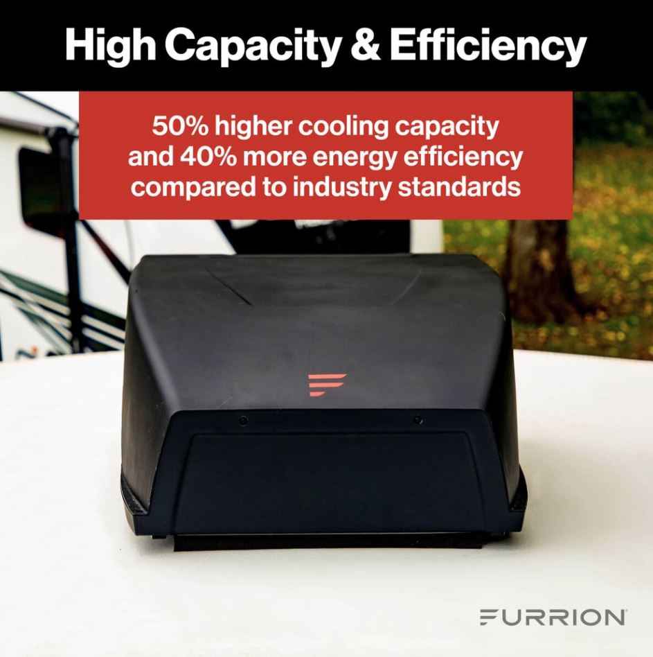 Furrion 2024042639 Chill HE R32 Roof A/C - 15,000 BTU, Black
