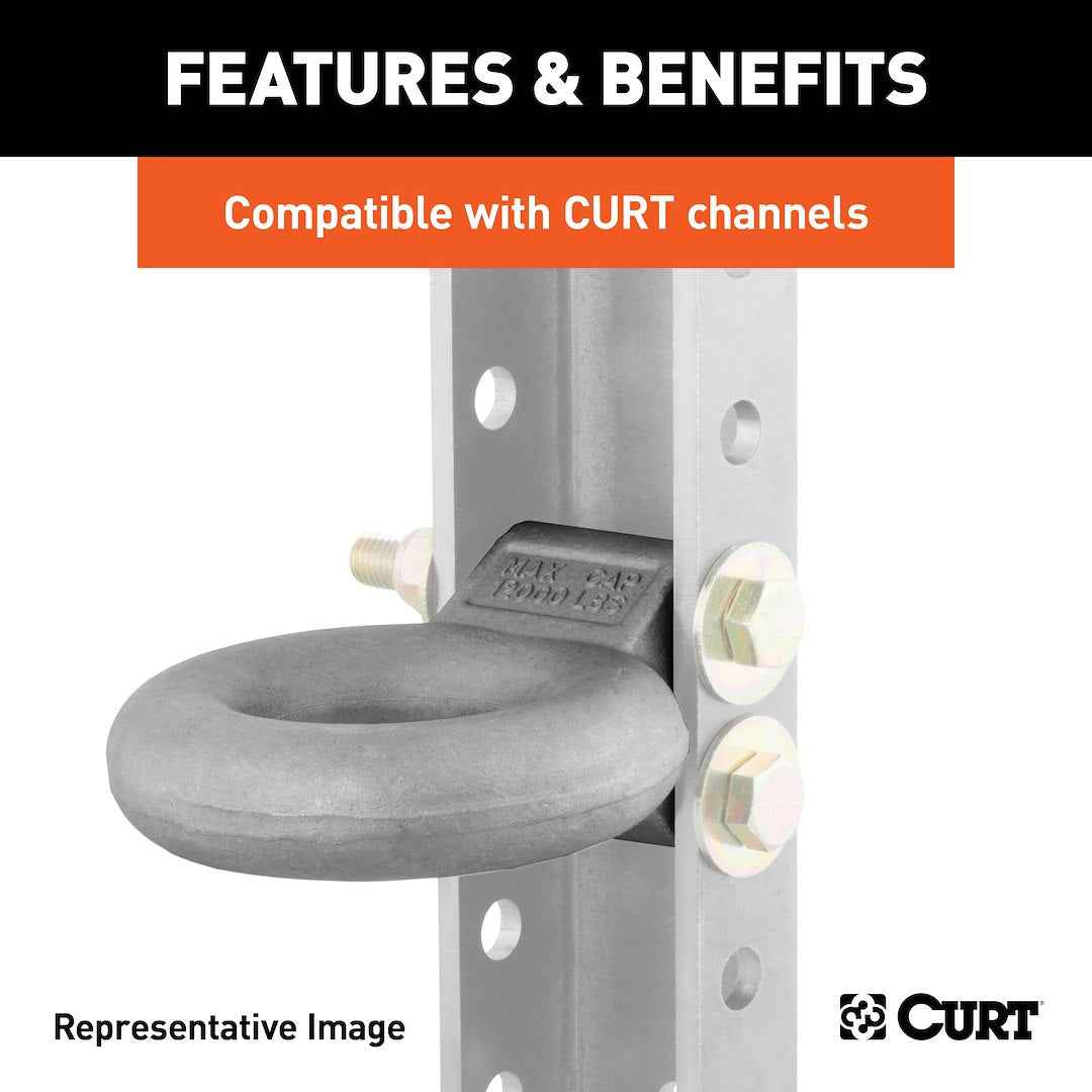 CURT Lunette Ring - 3 in, Channel Mount – 48601