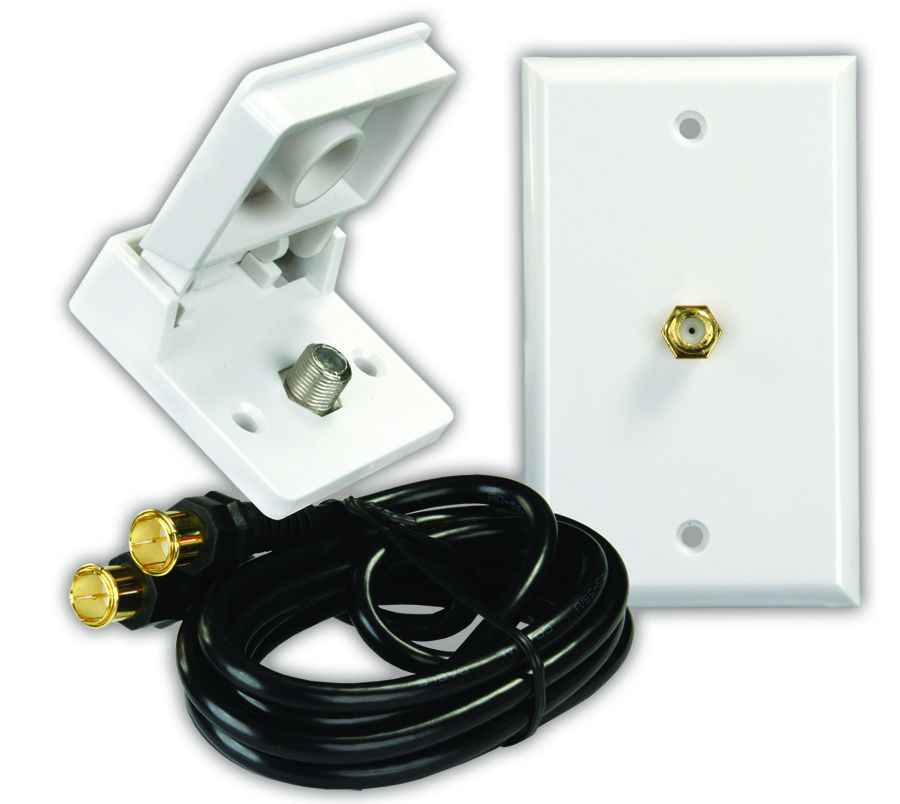 JR Products TV Cable Entry Plate – 47815