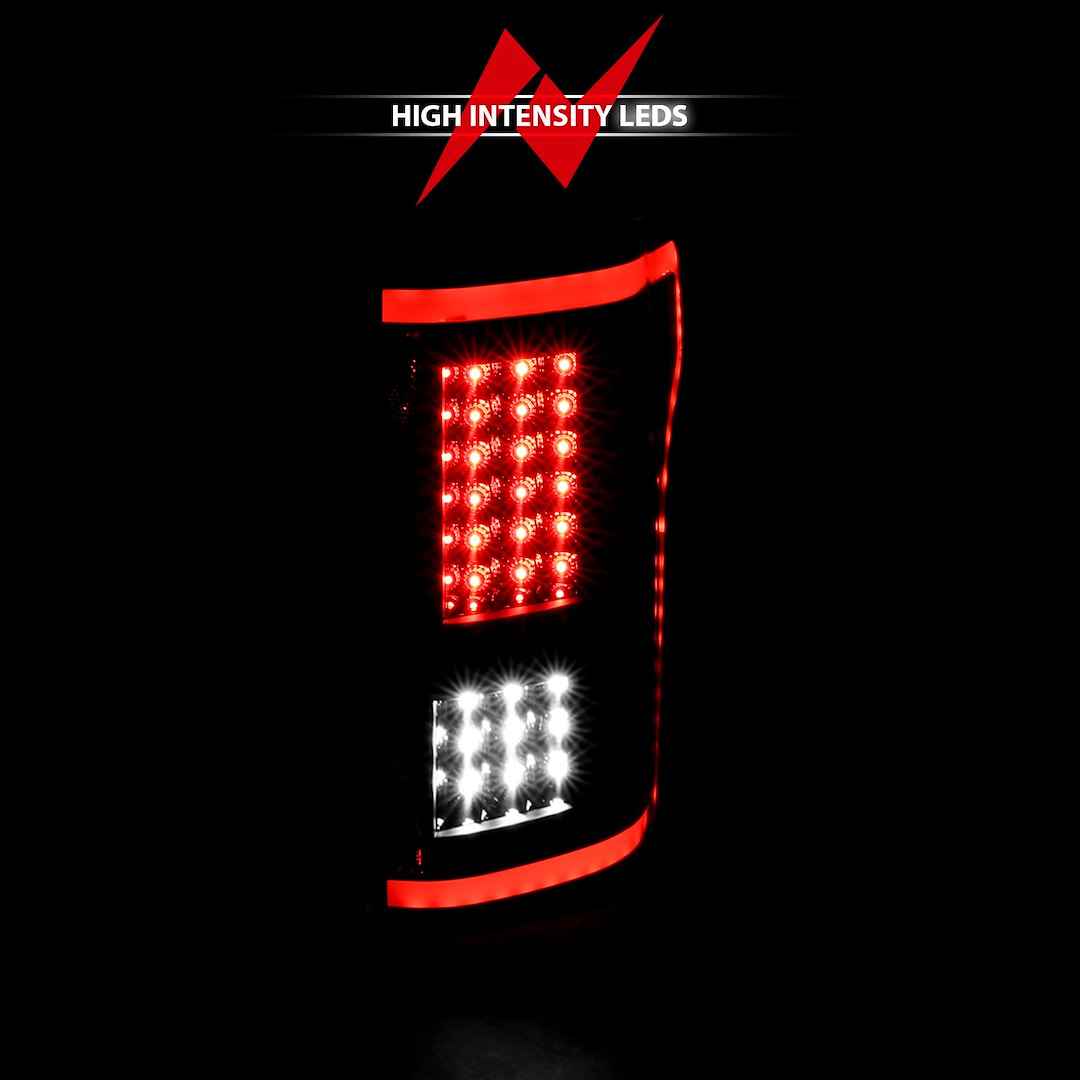ANZO USA 311285 F-150 Clear-Lens LED Tail-Light Pair, Black