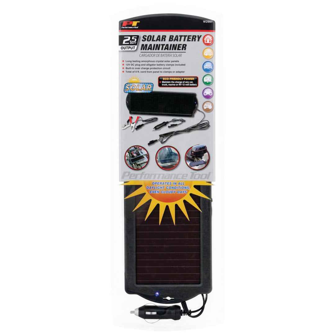 Performance Tool 12V Solar Battery Charger – W2997