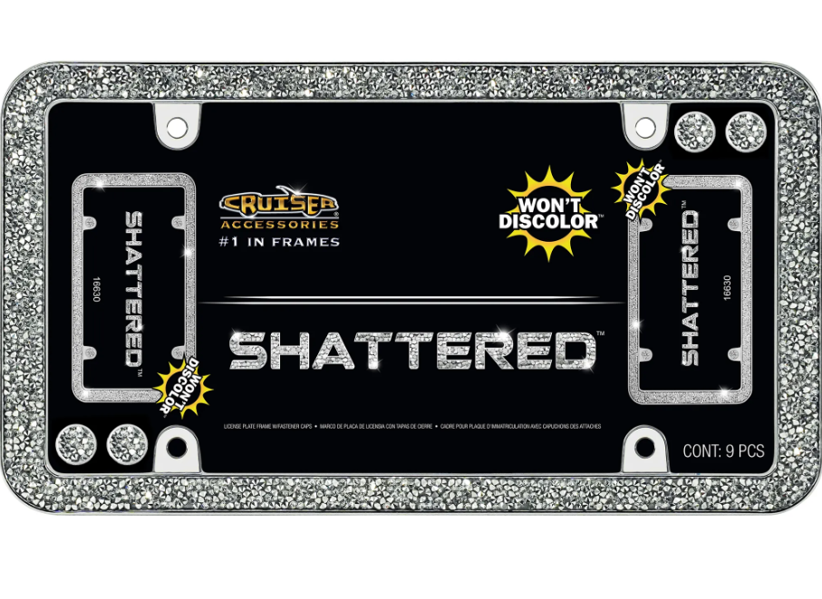 Cruiser 16630 Shattered Clear Rhinestone Plate Surround - image 2