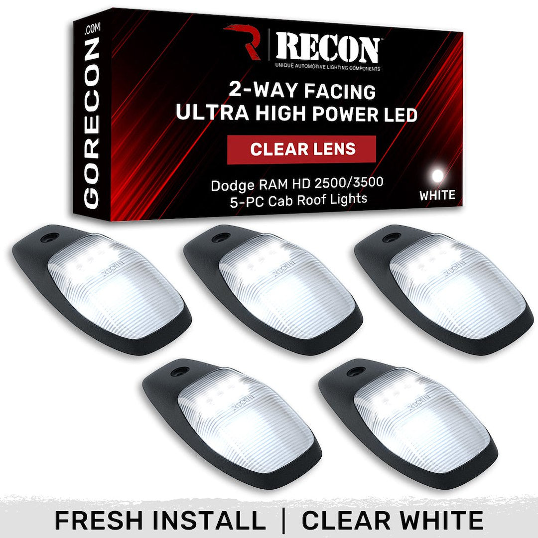 Recon 264345CLHPWH High-Power Roof-Marker Lights