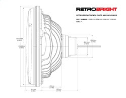 Holley LFRB155 RetroBright Headlamp