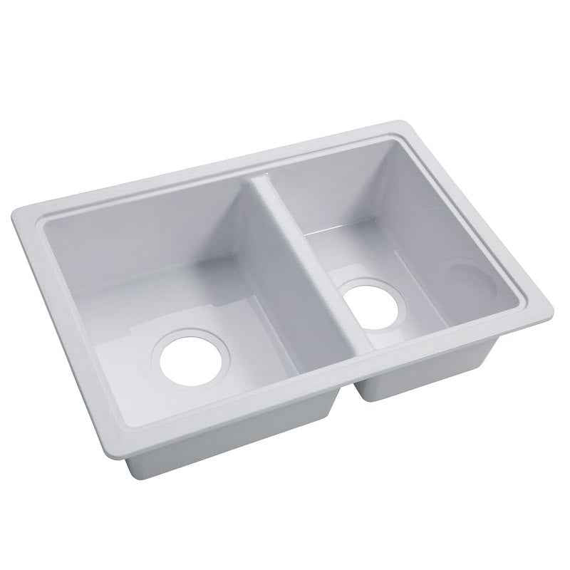 Lippert Components 809030 25" White Double Bowl RV Kitchen Sink, ABS Drop-In – image 2