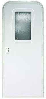 Lippert Components V000333950 26" x 72" Polar White Radius Entry Door with Screen Door and – image 1