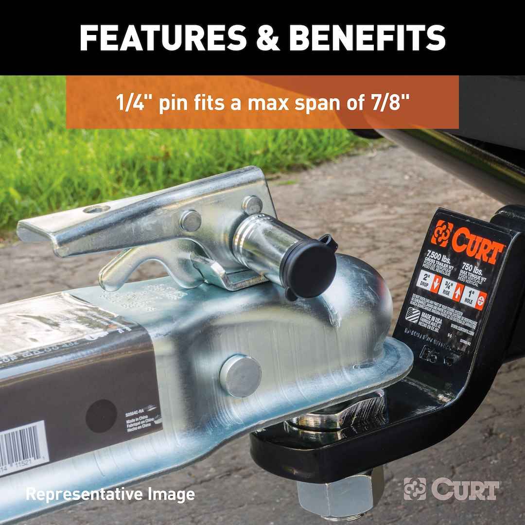 CURT 23522 1/4-in Coupler Lock - 2-1/2-in Latch Span