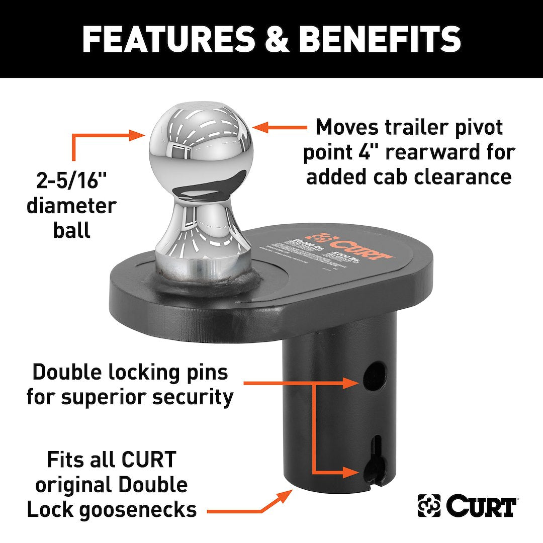 Curt 60602 Gooseneck Trailer Hitch Ball - image 3