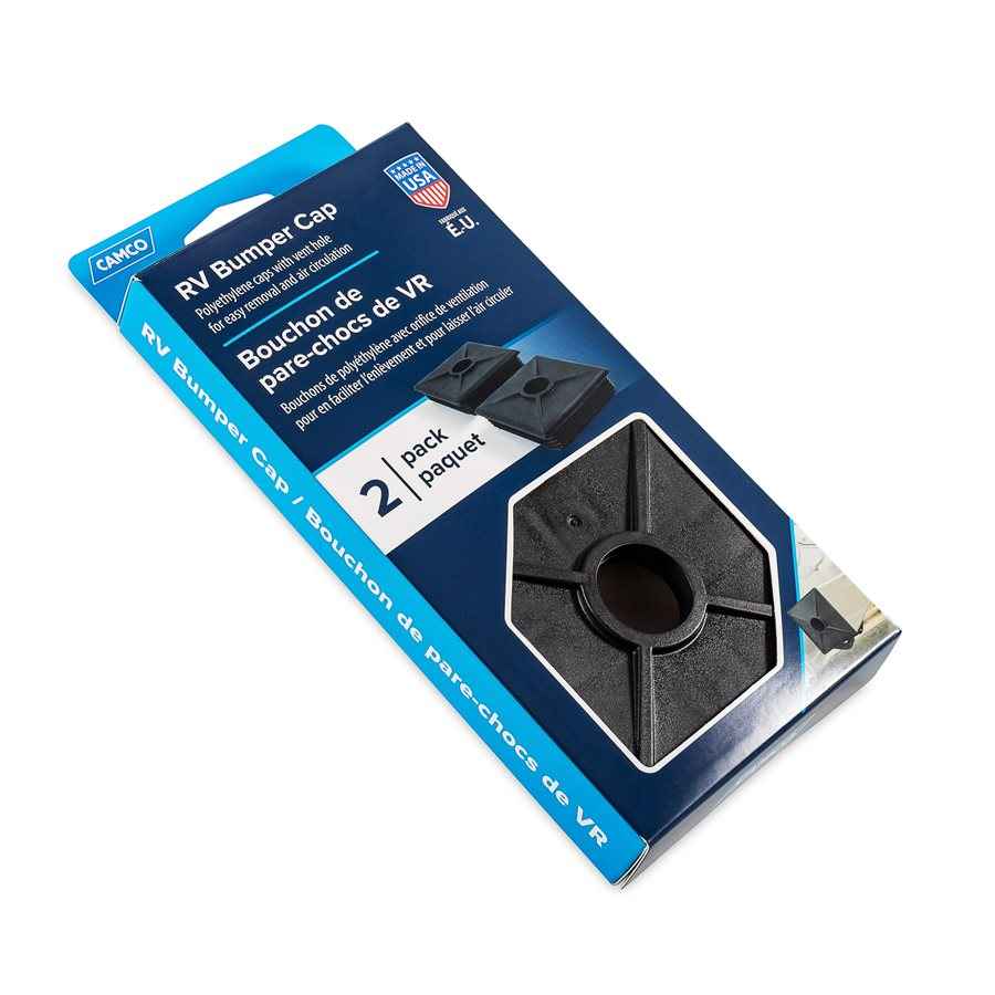 Camco 40303 Vented 4-Inch Bumper Cap with Cap Saver