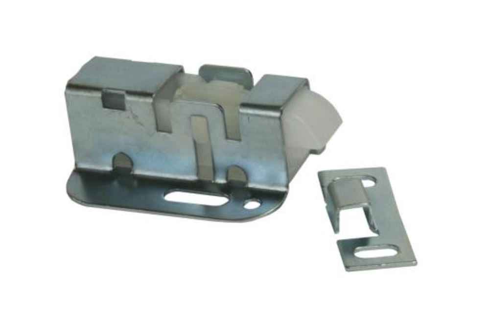 JR Products 70395 Silver Pull-Release Cabinet Catch