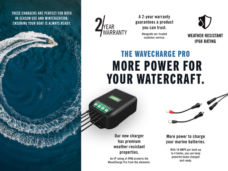 Battery Tender 022-1009-DL-WH WaveCharge Pro Four-Bank 12V 40A Charger - image 4