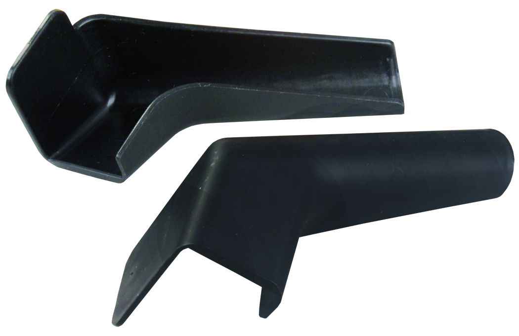 JR Products 655BKA Black One-Piece OEM Gutter Spouts, Pair