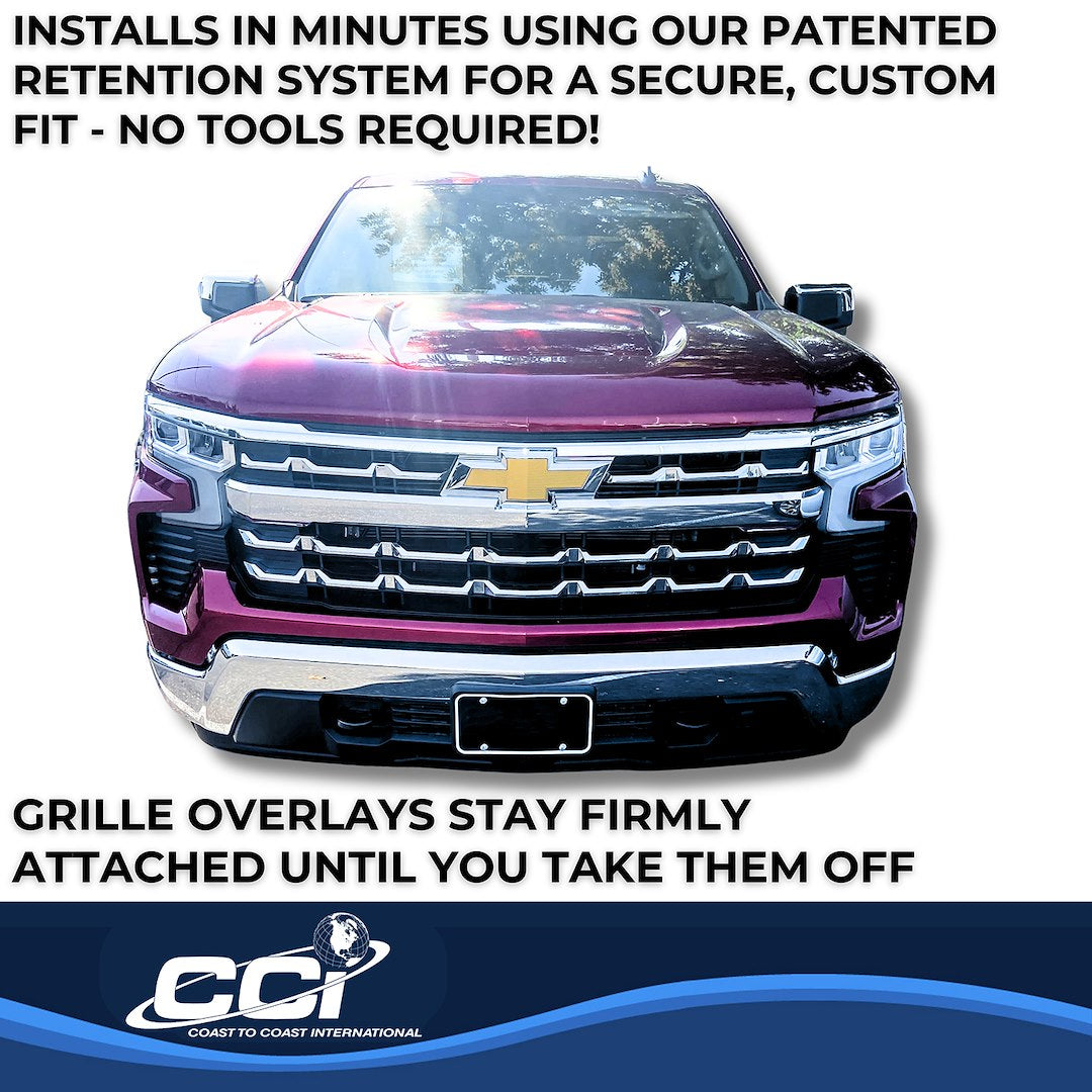 Coast To Coast GI188 Silverado 1500 Chrome Bar Grille Trim - image 4
