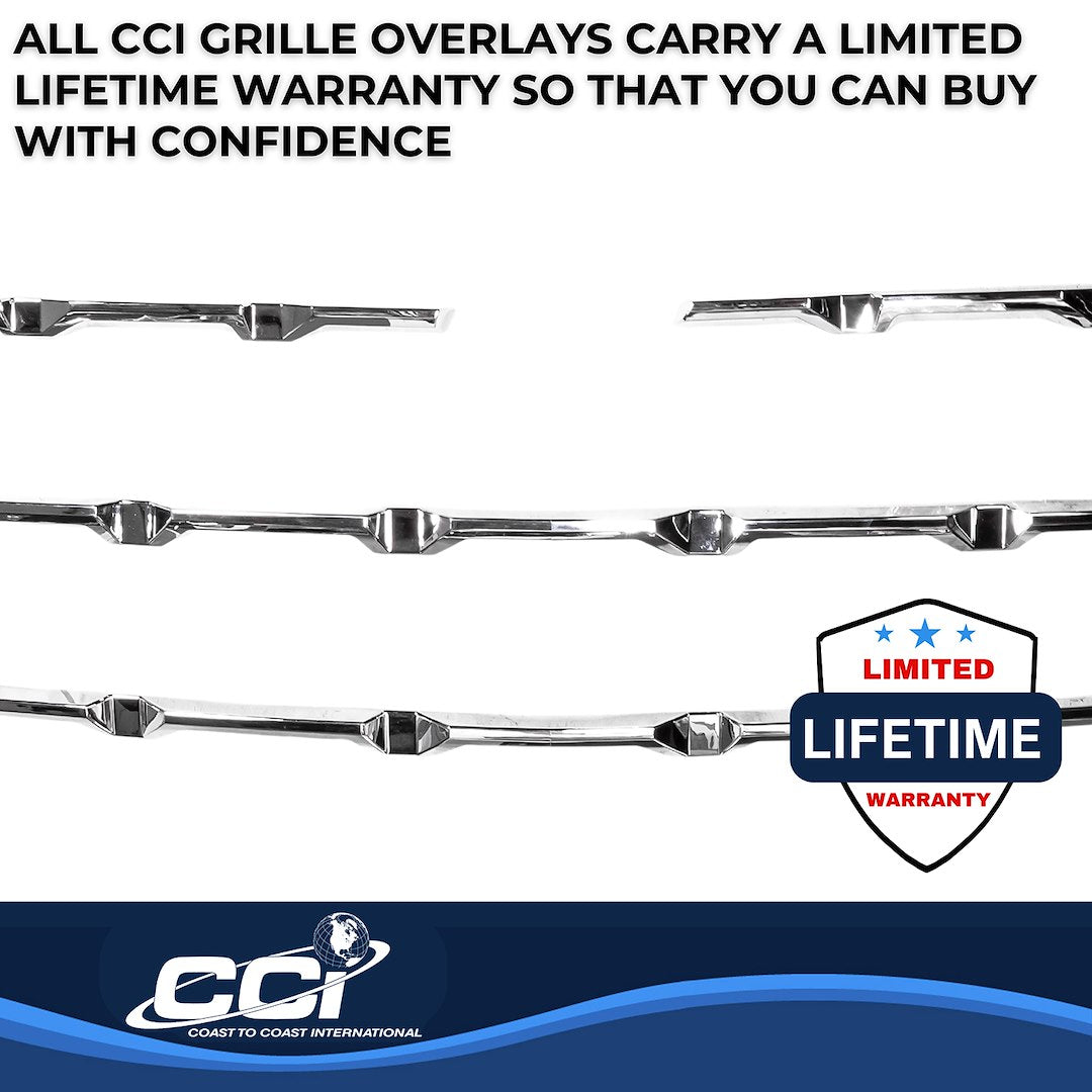 Coast To Coast GI188 Silverado 1500 Chrome Bar Grille Trim - image 3