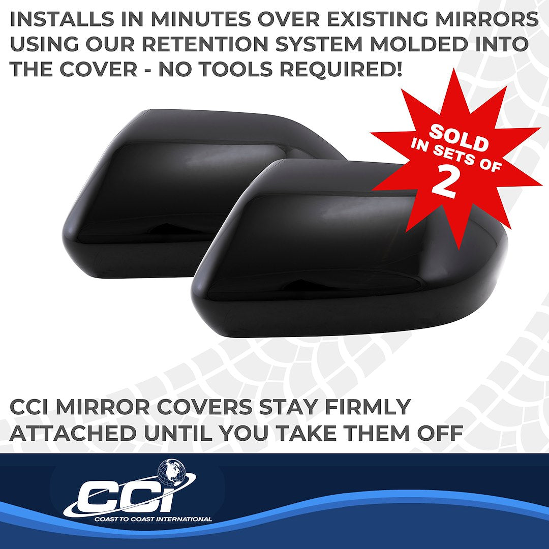 Coast To Coast MC67562BLK Full Mirror Overlay Set, Gloss Black - image 3