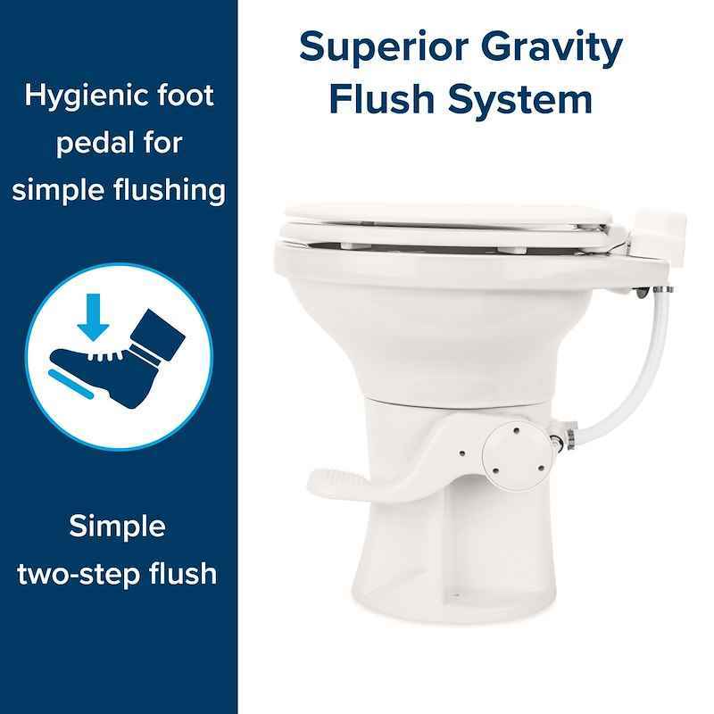 Camco 41715 High Profile RV Toilet, Camco, , Pedal Flush – image 6