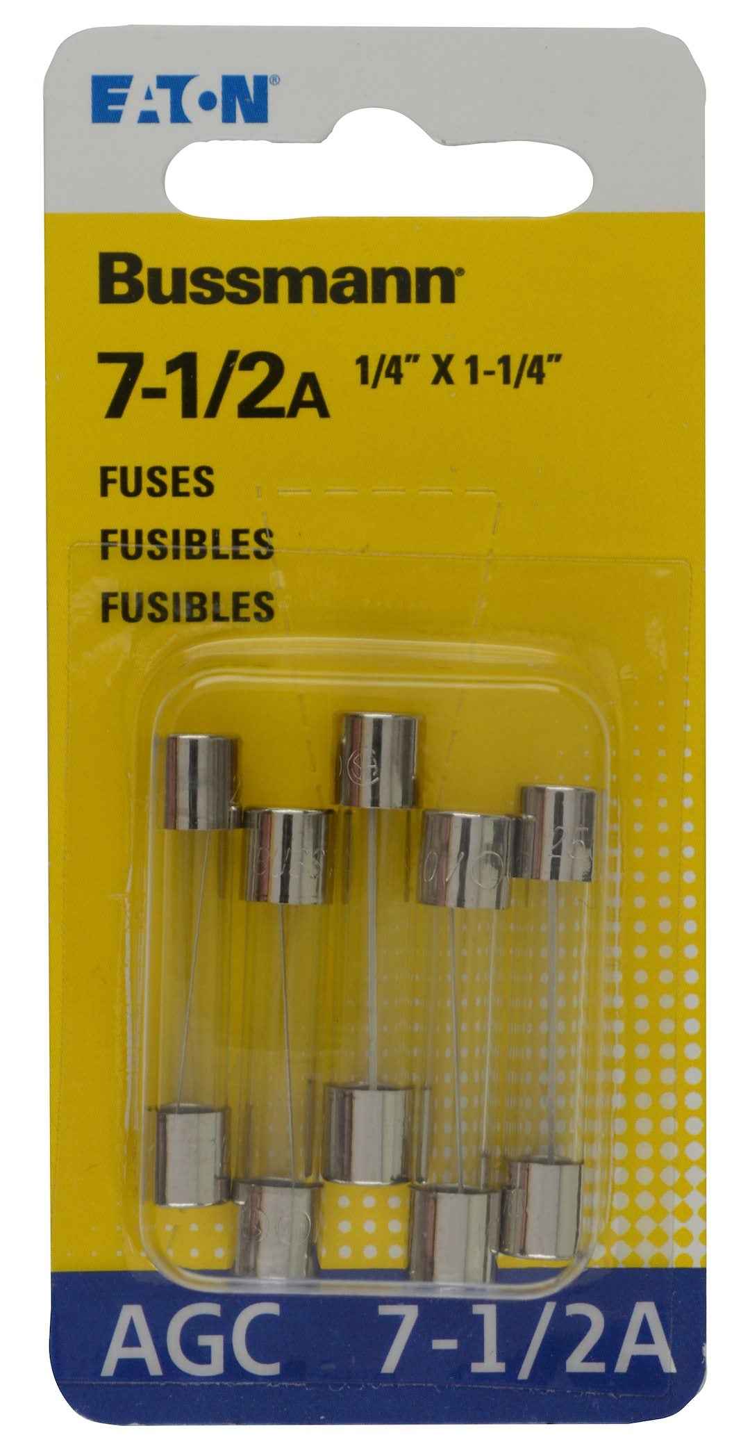 Bussman BPAGC712RP 7.5A AGC Glass-Tube Fuses