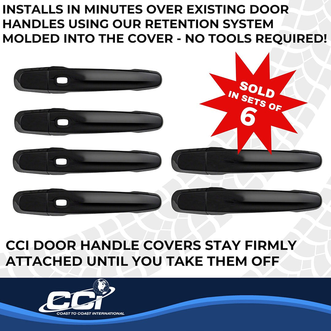 Coast To Coast DH68566S6B Black Mixed-Smart-Key Handle Overlay Set - image 4