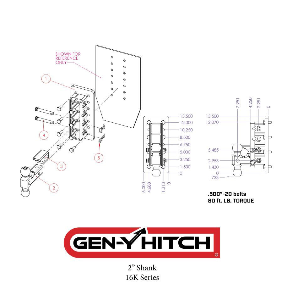 Gen-Y Hitch Gh-3024 Trailer Hitch Ball Mount - image 2