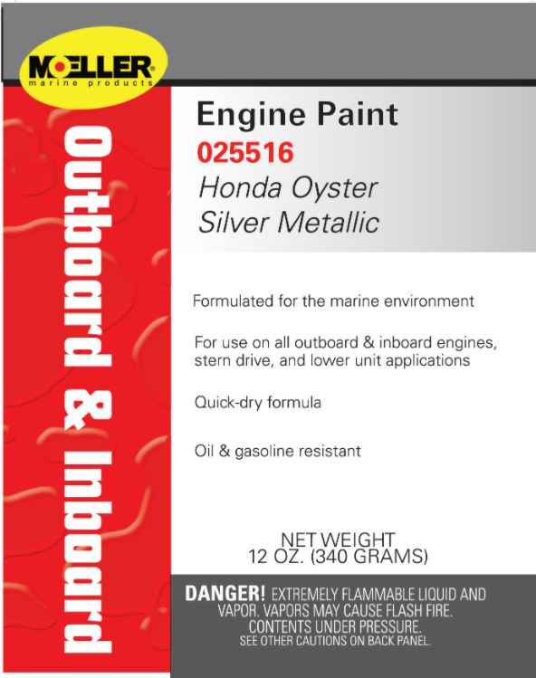 Moeller Honda Oyster Silver Metallic Marine Engine Finish, 12-Ounce – 025516
