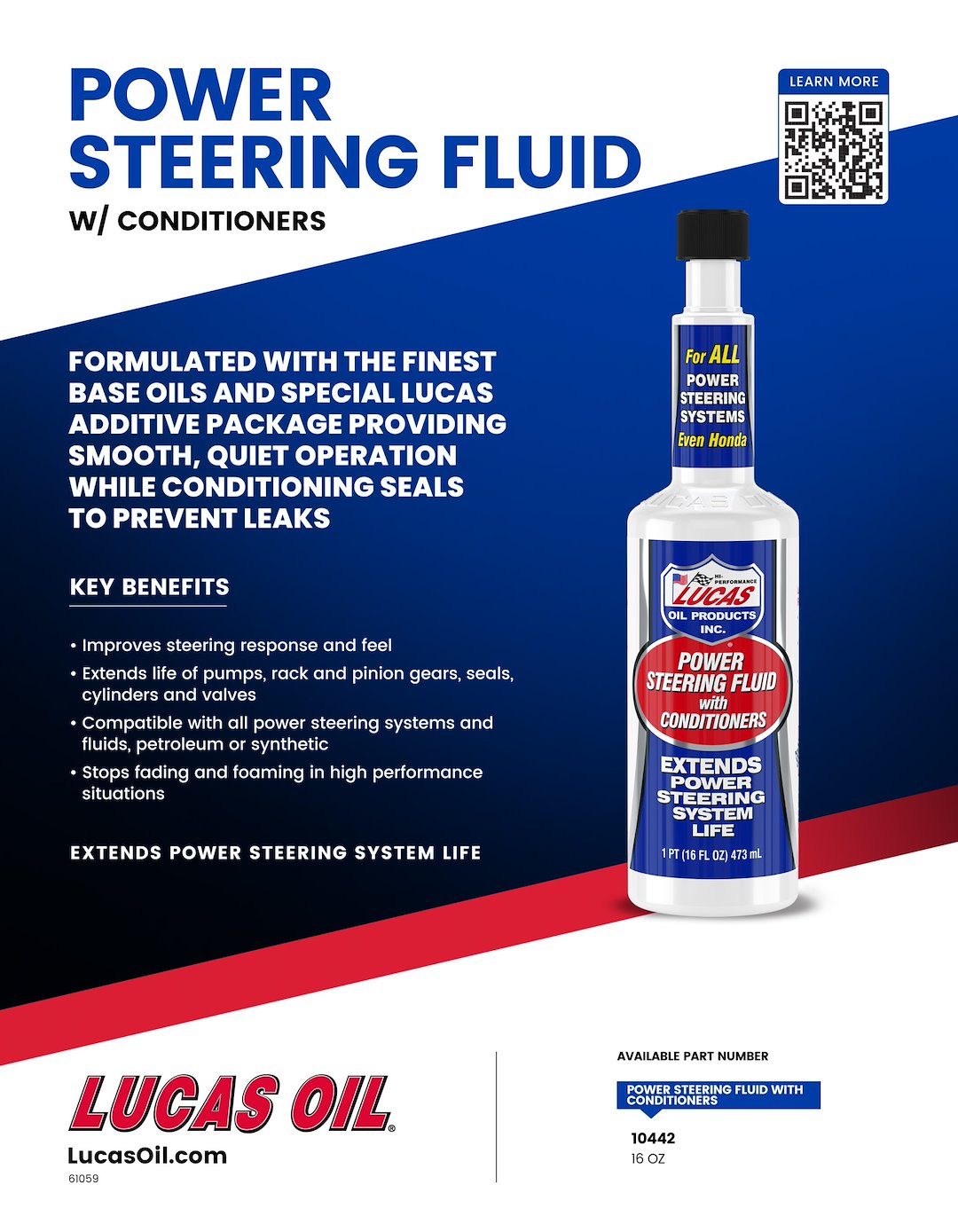 Lucas Oil 10442 Fluid for Power Steering