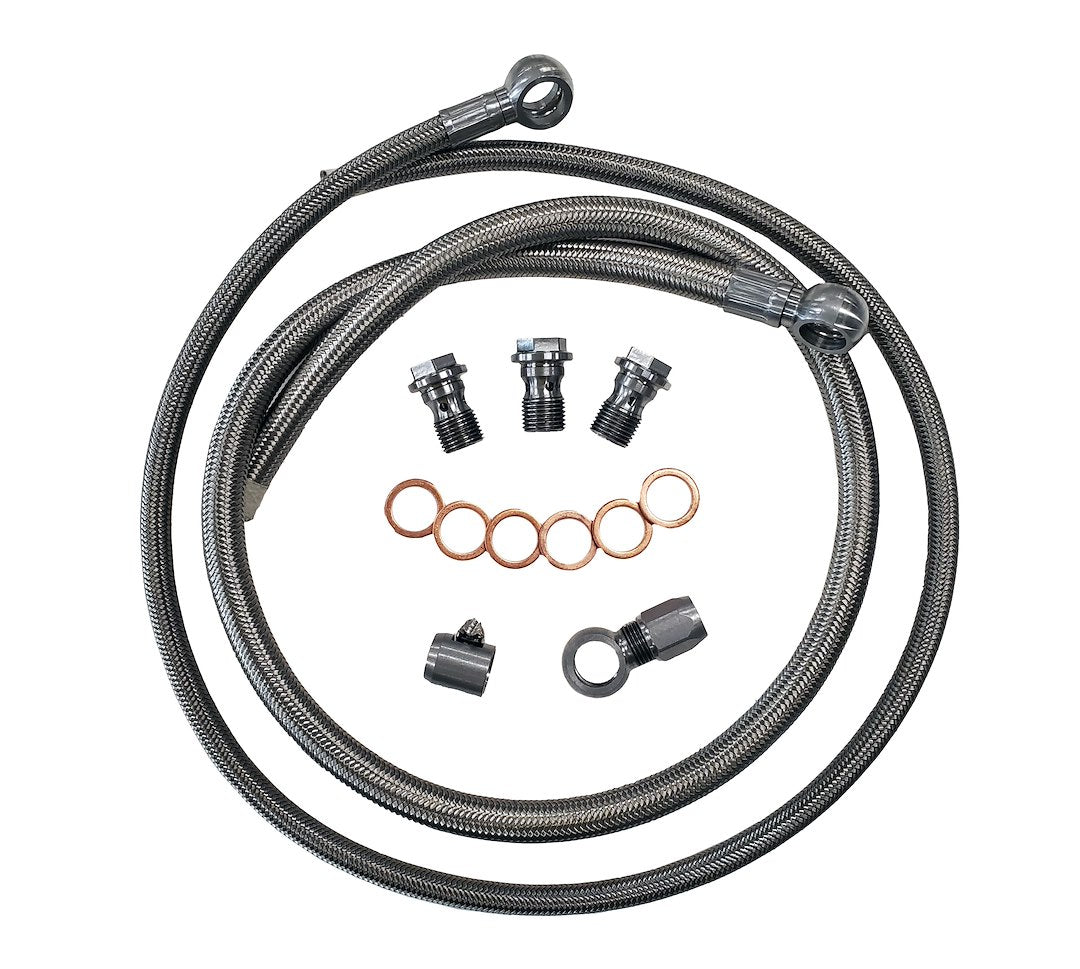Borgeson 925132 3-ft Stainless GM-to-Borgeson Steering Hoses - image 1