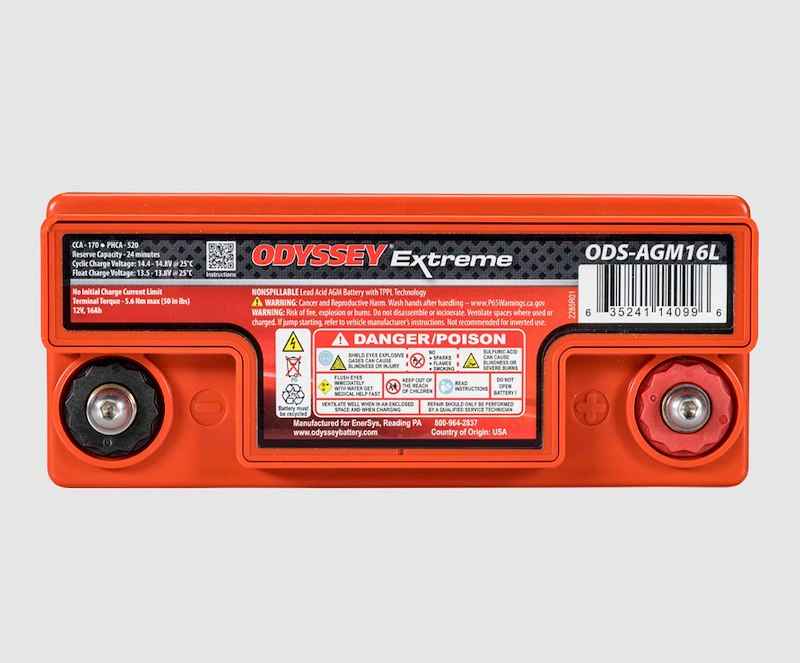 Odyssey Battery ODS-AGM16L AGM Powersports Battery Odyssey Group 16 16Ah 170CCA – image 7