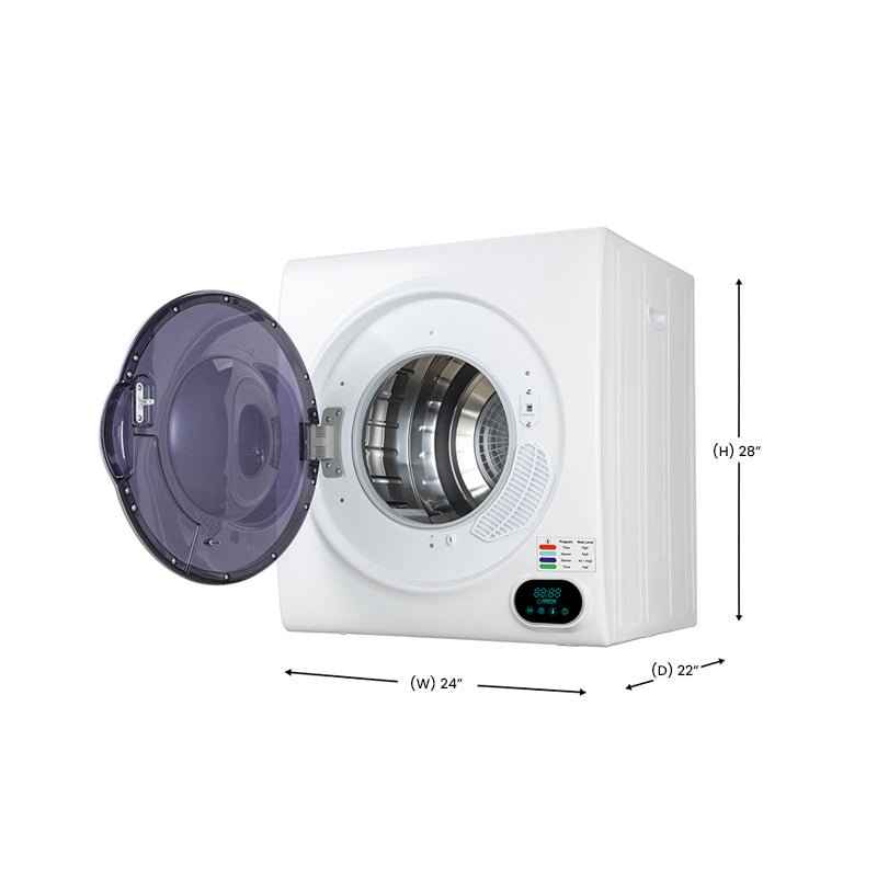 Pinnacle Appliances 21-852W 3.5 Cu. Ft. Compact Short RV Dryer, White, Vented, Stackable – image 7