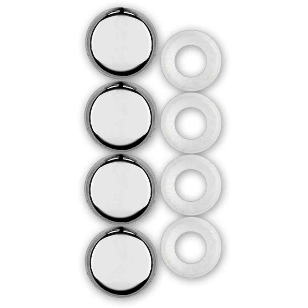 Cruiser 82630 Chrome Plastic Plate Screw Covers, Four-Pack