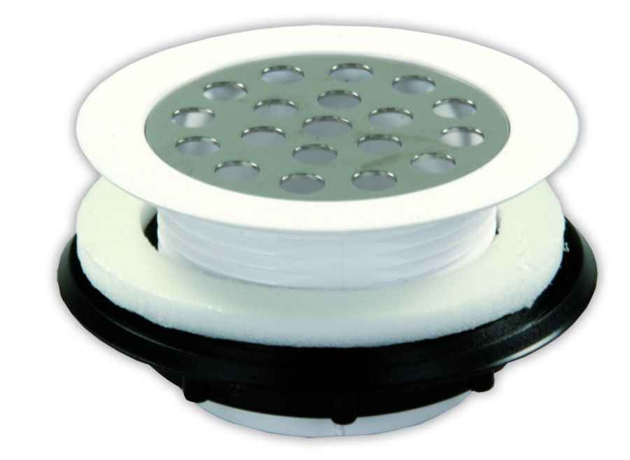 JR Products 95155 Plastic Shower Drain Strainer and Grid Set
