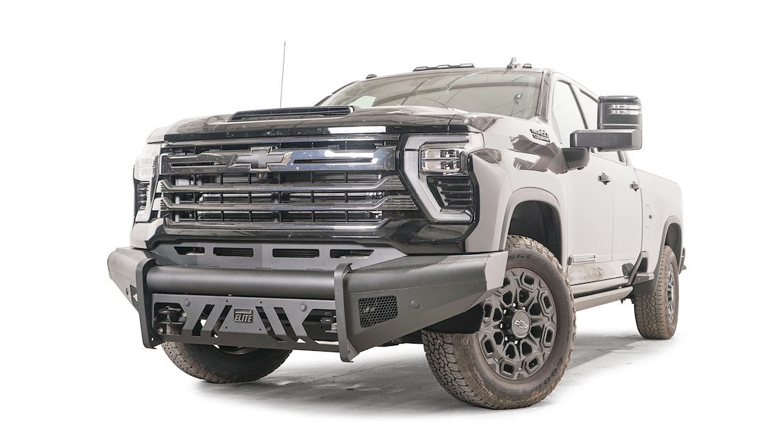 Fab Fours CH24-Q6161-1 Front Bumper, Black Steel Elite