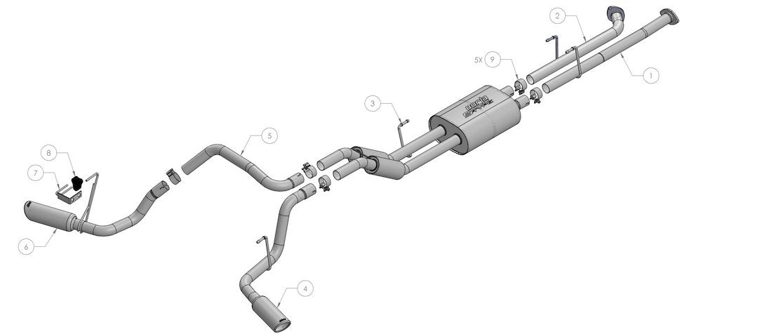 Borla 140332 Tundra CrewMax Split-Side Cat-Back - image 2