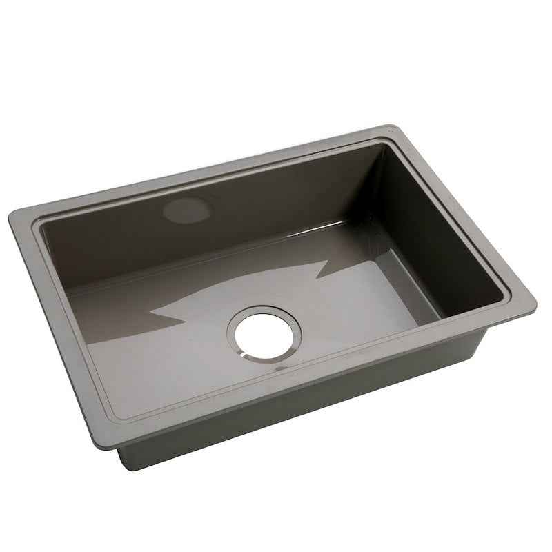 Lippert Components 809033 25" Single Bowl RV Kitchen Sink, Stainless Look ABS Drop-In – image 2