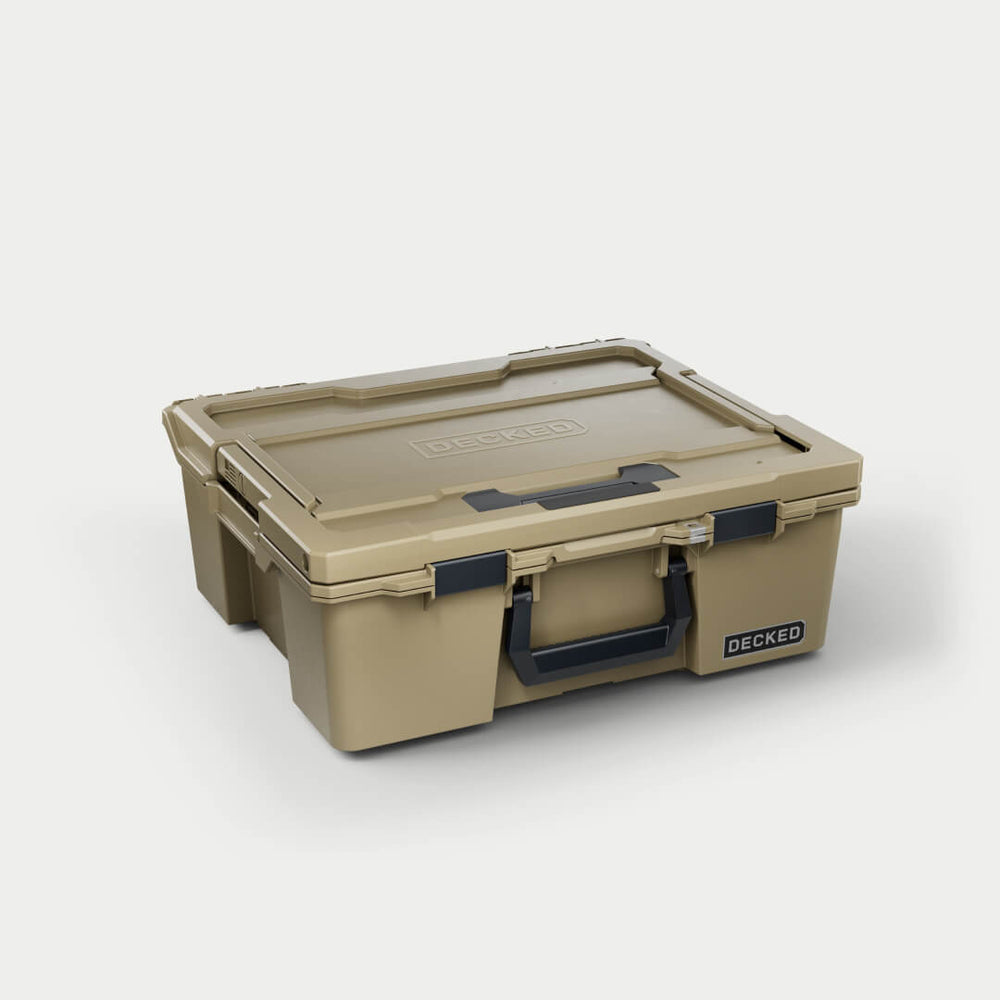 Decked A0020-HRAK-TAN Halfrack 32 Portable Storage Box