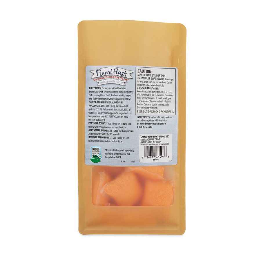 Camco 41491 Floral Flush Orange-Blossom Tank Treatment Pouch