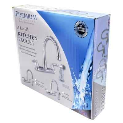 Phoenix Products PF231301 8-Inch Gooseneck Kitchen Faucet, Dual Lever, Chrome Finish – image 4