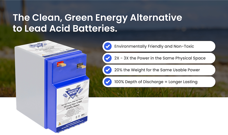 Battle Born Batteries BBGC2 Battle Born Lithium Deep Cycle Battery Group GC2 12V 100Ah RV – image 5