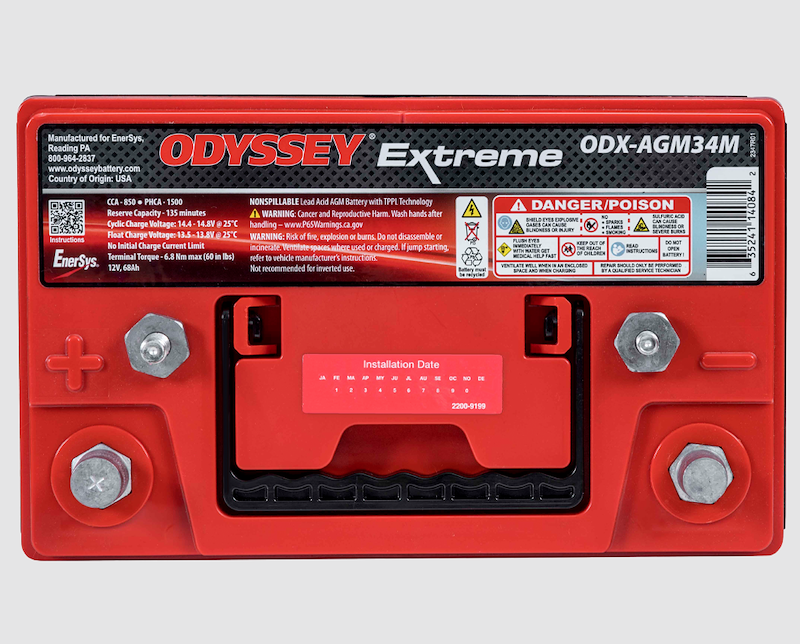 Odyssey Battery ODX-AGM34M Odyssey AGM Deep Cycle Battery Group 34M 12V 880 CCA Marine – image 5