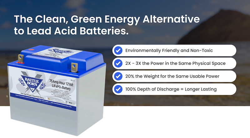 Battle Born Batteries BB1275 12V Group 24 Lithium Deep Cycle RV Battery 75Ah LiFePO4 – image 5