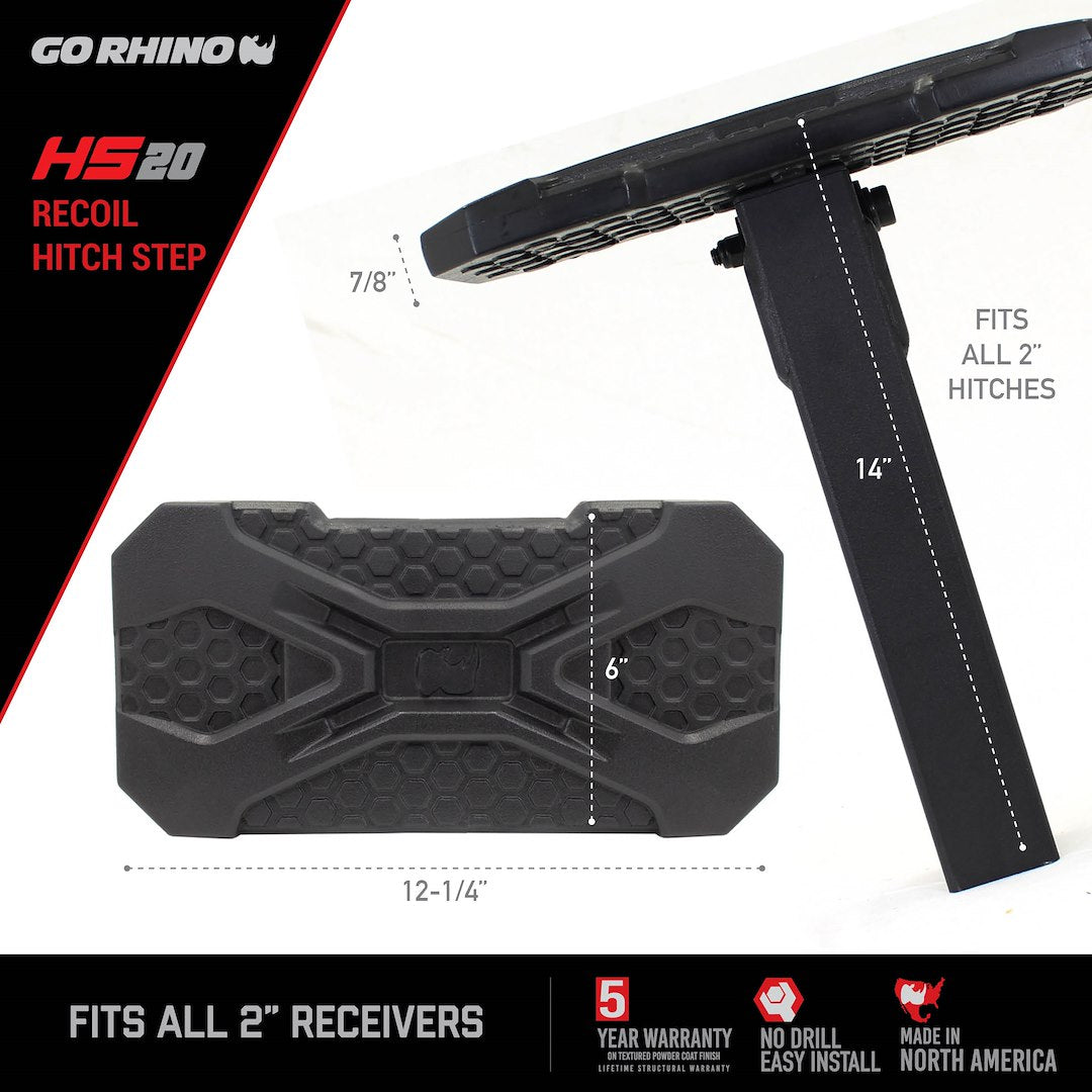 Go Rhino HS2012T HS-20 Receiver Entry Step
