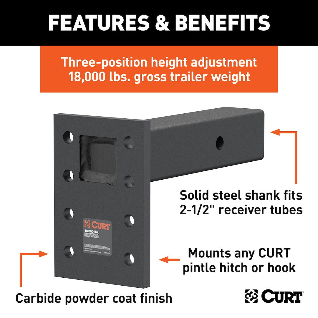 Curt 48329 Pintle Hook Mounting Plate - image 2