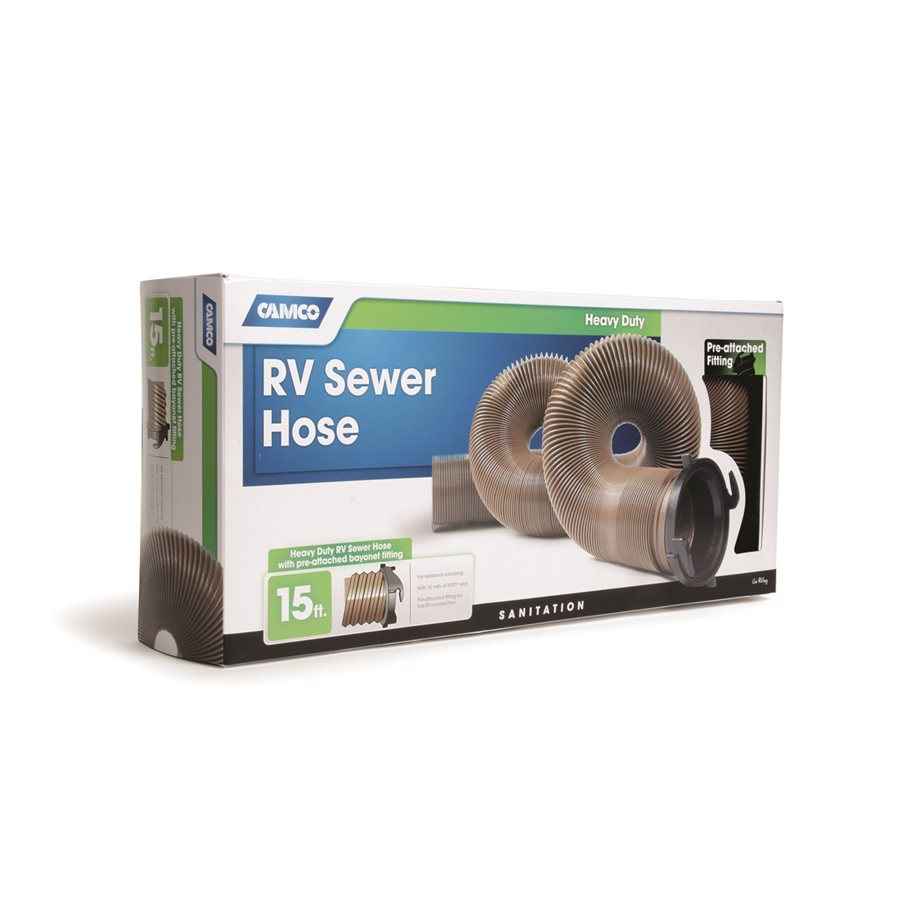 Camco 15 ft RV Sewer Hose with Fittings – 39691