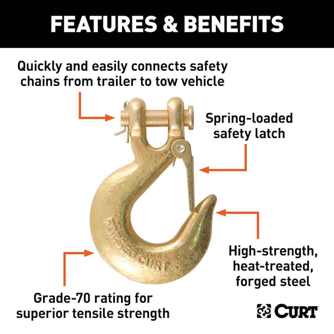 CURT Trailer Safety Chain Hook - Clevis Hook – 81960